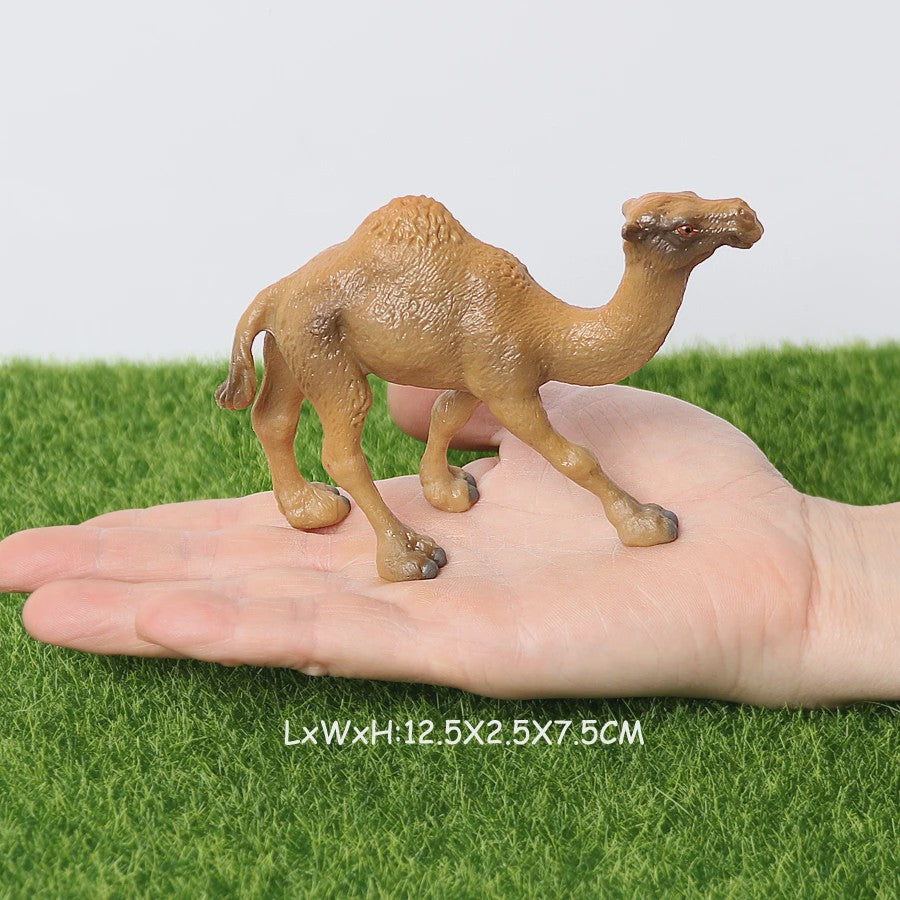 Realistische Alpaca & Kameel Figuren Set - Handgeschilderd, Educatief Speelgoed