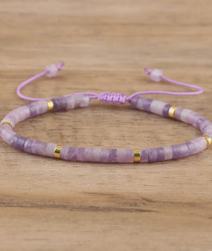 Natuurlijke Blauwe Emperor Steen Kralen Armband - Verstelbaar & Uniek