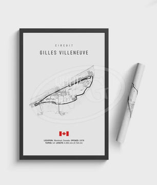 Vintage F1 Circuit Poster: Zwart-Wit Formule 1 Kunst voor de Raceliefhebber