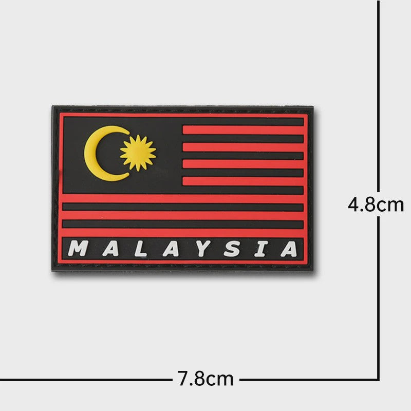 3D PVC Vlag Patches - Rubberen Militaire Emblemen met Klittenband