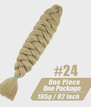 82 Inch Kanekalon Jumbo Braiding Hair - 165g Pre-Stretched Synthetisch Vlecht Haar voor Crocheten