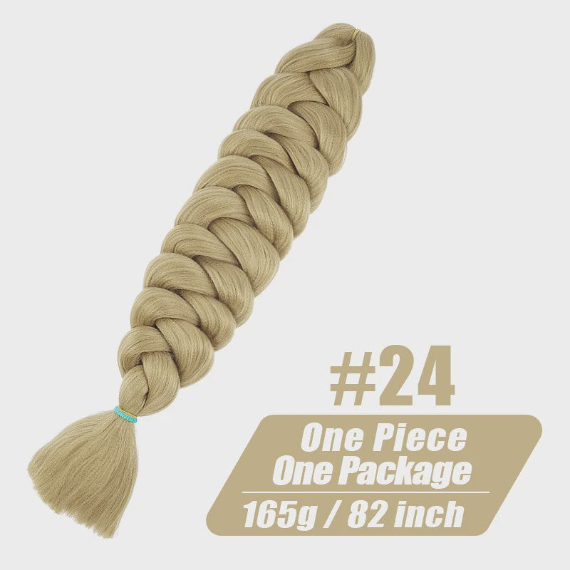82 Inch Kanekalon Jumbo Braiding Hair - 165g Pre-Stretched Synthetisch Vlecht Haar voor Crocheten