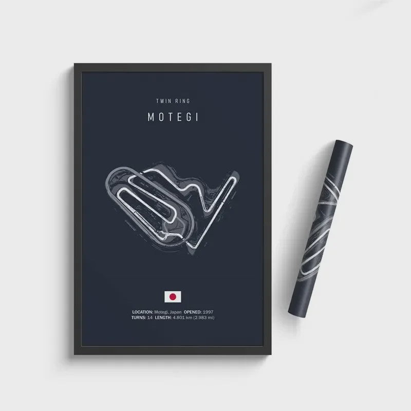 F1 Circuit Poster: Monaco Imola Track Art - Stijlvolle Motorsport Wall Art