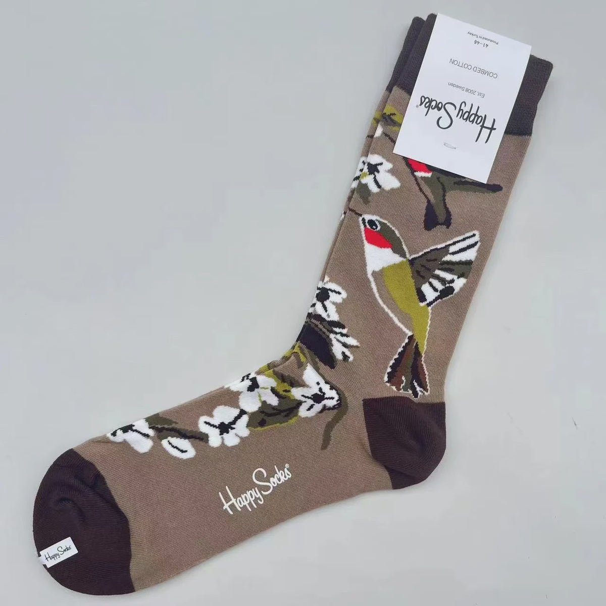 Happy Socks Heren Mid-tube Sokken - Pure Katoen, Klassiek Comfort - Maat 41-46
