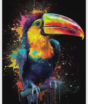 Abstracte Dieren Canvas Poster: Leeuw, Tijger, Aap, Uil - Muurdecoratie Woonkamer