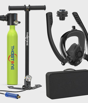Draagbare Mini Duiktank met Full Face Snorkelmasker - 0.5L