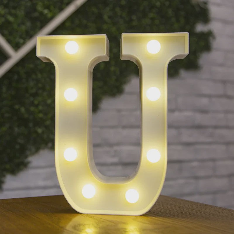 Decoratieve LED Letter & Cijfer Lampen - Creëer Sfeer met Warm Licht