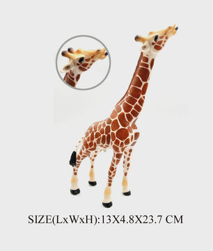 Realistische Wilde Dieren Figuren Set: Okapi, Giraf, Gnu & Zebra - Educatief Speelgoed voor Kinderen