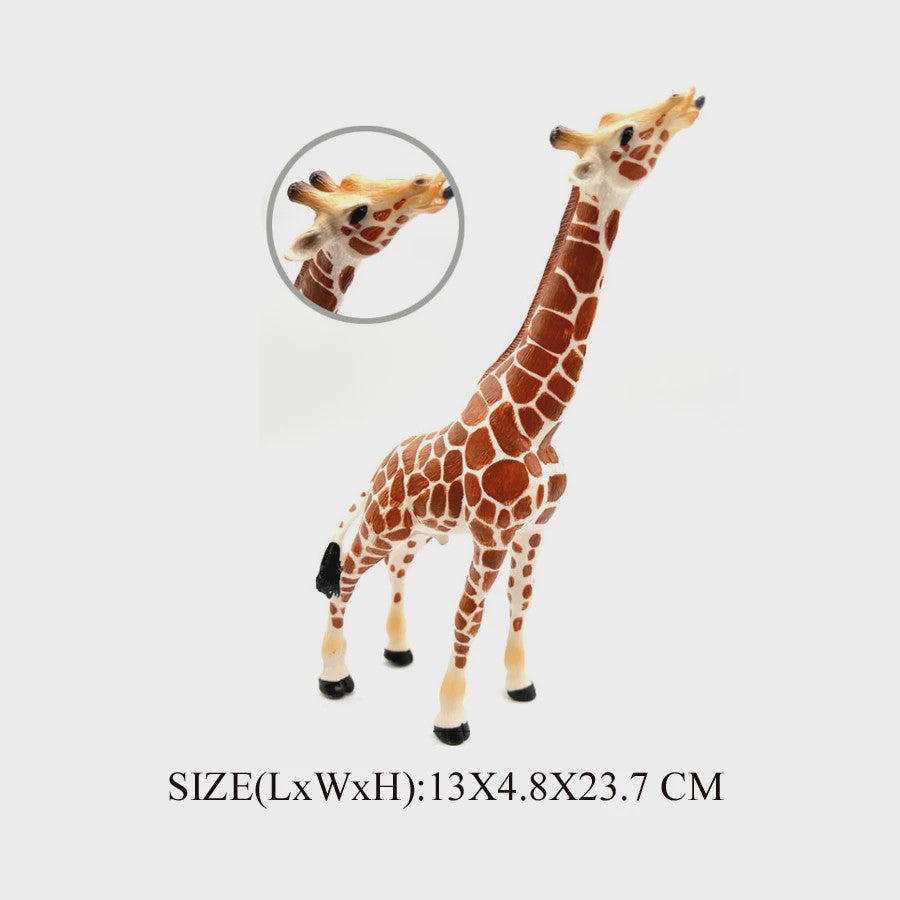 Realistische Wilde Dieren Figuren Set: Okapi, Giraf, Gnu & Zebra - Educatief Speelgoed voor Kinderen