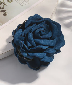 Bloem Haarclip Dames - Katoen Stof Rozen Klip - Medium Maat - Koreaanse Stijl Haarsieraad