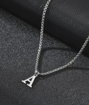 Vnox RVS Letter Ketting Heren - Kies Uw Initiaal - Waterdicht & Minimalistisch