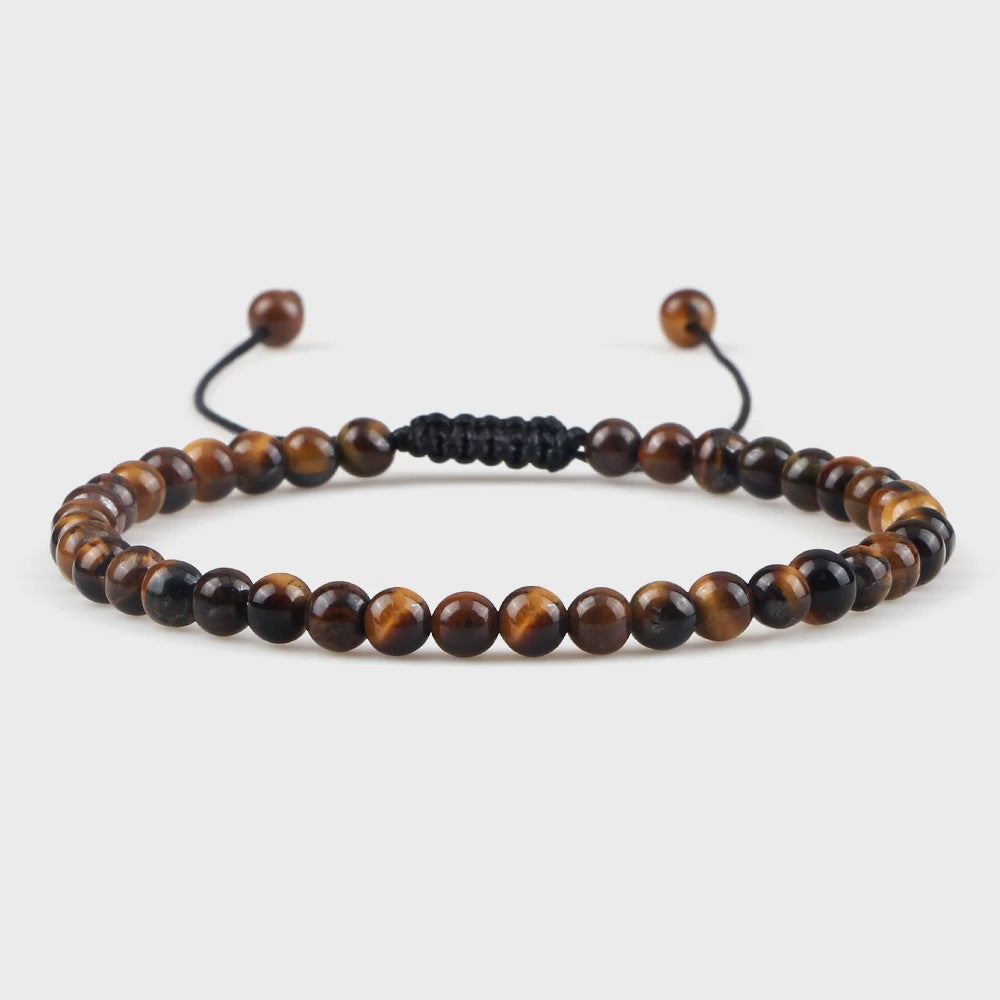 Natuurlijke 4mm Kralen Armbanden - Agate & Onyx - Yoga, Gebed & Stijlvol