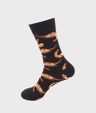 Unisex Katoenen Sokken met Vrolijke Fruit, Dieren & Kunst Prints - Hip Hop & Skateboard Stijl