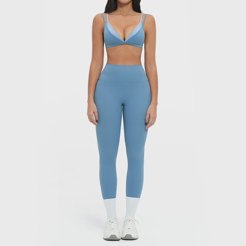 Dames Yogaset: Seamless Sport BH & Hoge Taille Legging