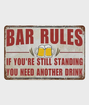 Retro Metal Bier Merk Poster - Decoratie voor Man Cave, Bar & Club