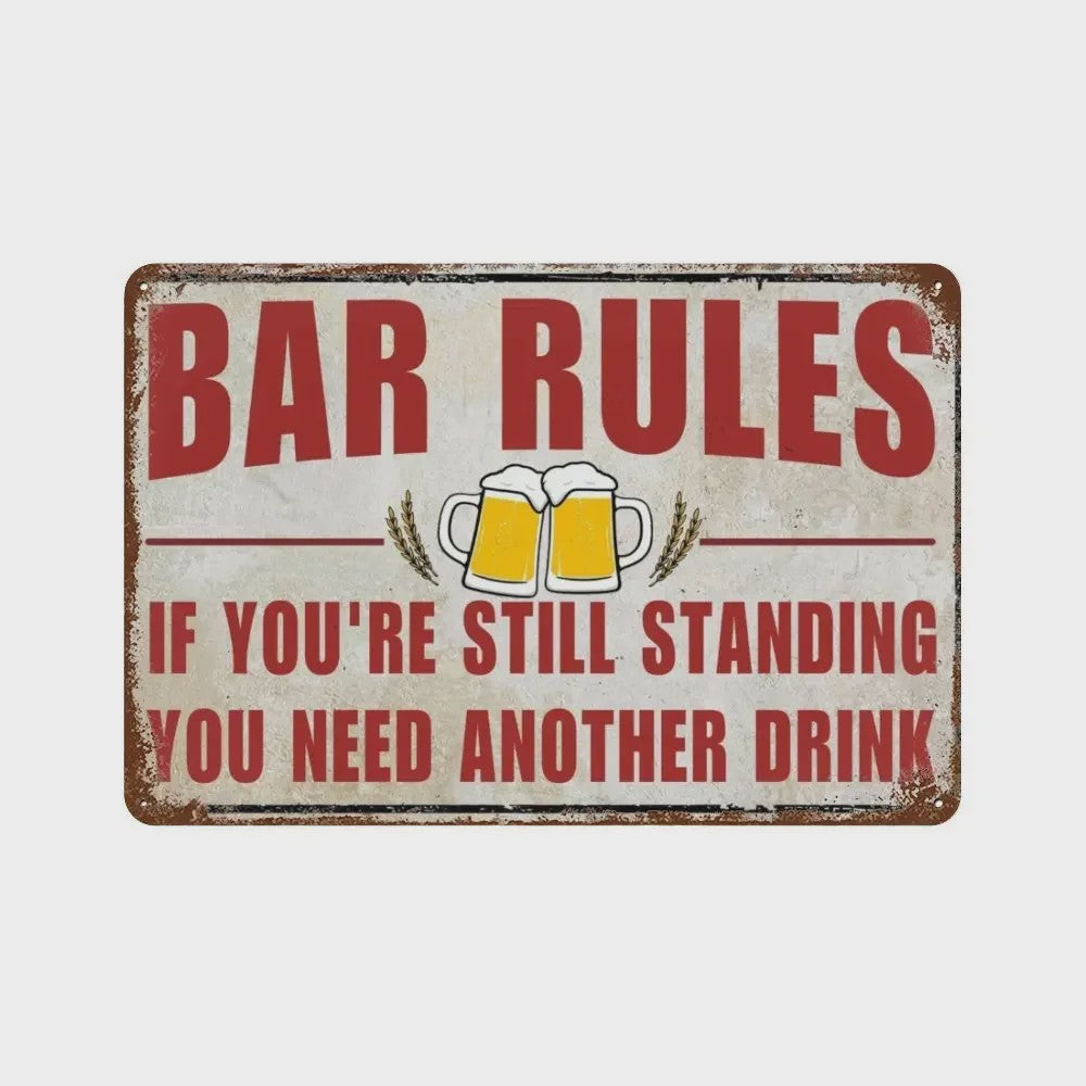 Retro Metal Bier Merk Poster - Decoratie voor Man Cave, Bar & Club