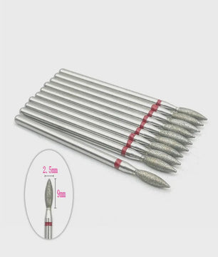 10x Diamant Freesbits Set - 2.35mm Schacht voor Tandheelkunde & Nagelstyling