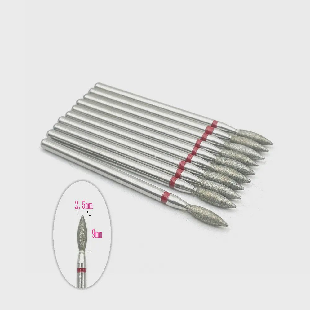 10x Diamant Freesbits Set - 2.35mm Schacht voor Tandheelkunde & Nagelstyling