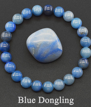 Natuurlijke Edelsteen Armband - Reiki, Blauwe Apatite, Lapis Lazuli, Amethist & Tijgeroog