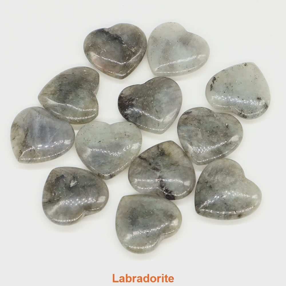 Natuurlijke Hartvormige Kristalstenen (20mm) - Amethist, Edelsteen voor DIY & Decoratie