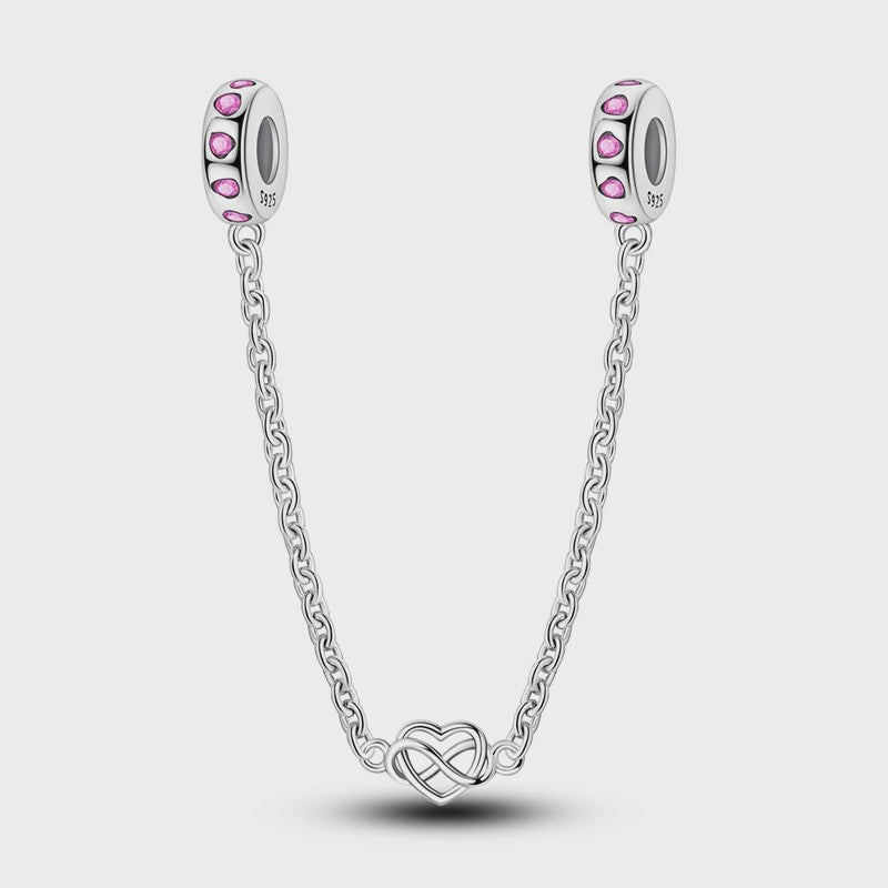 925 Sterling Zilveren Veiligheidsketting Bedel voor Armbanden - Maan, Ster, Vlinder, Hart