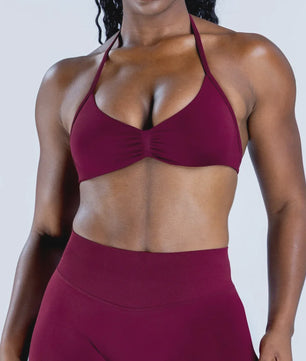Naadloze Yogaset Dames: Sportbeha met Halternek & High Waist Shorts