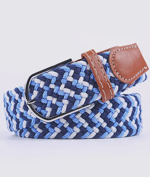 Unisex Gevlochten Elastische Riem met Pin Gesp - 107-130cm