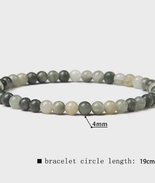 Natuursteen Armband met Kwarts, Kattenoog, Jades & Aquamarijn Kralen - Stretch Bangle voor Dames & Heren