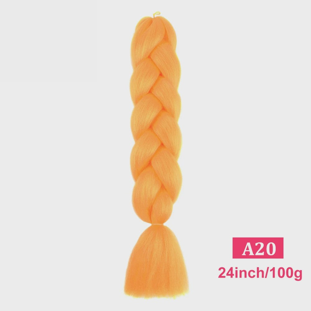 24 Inch Jumbo Braids Haarverlenging - Synthetisch Vlecht Haar in Kleurrijke Tinten