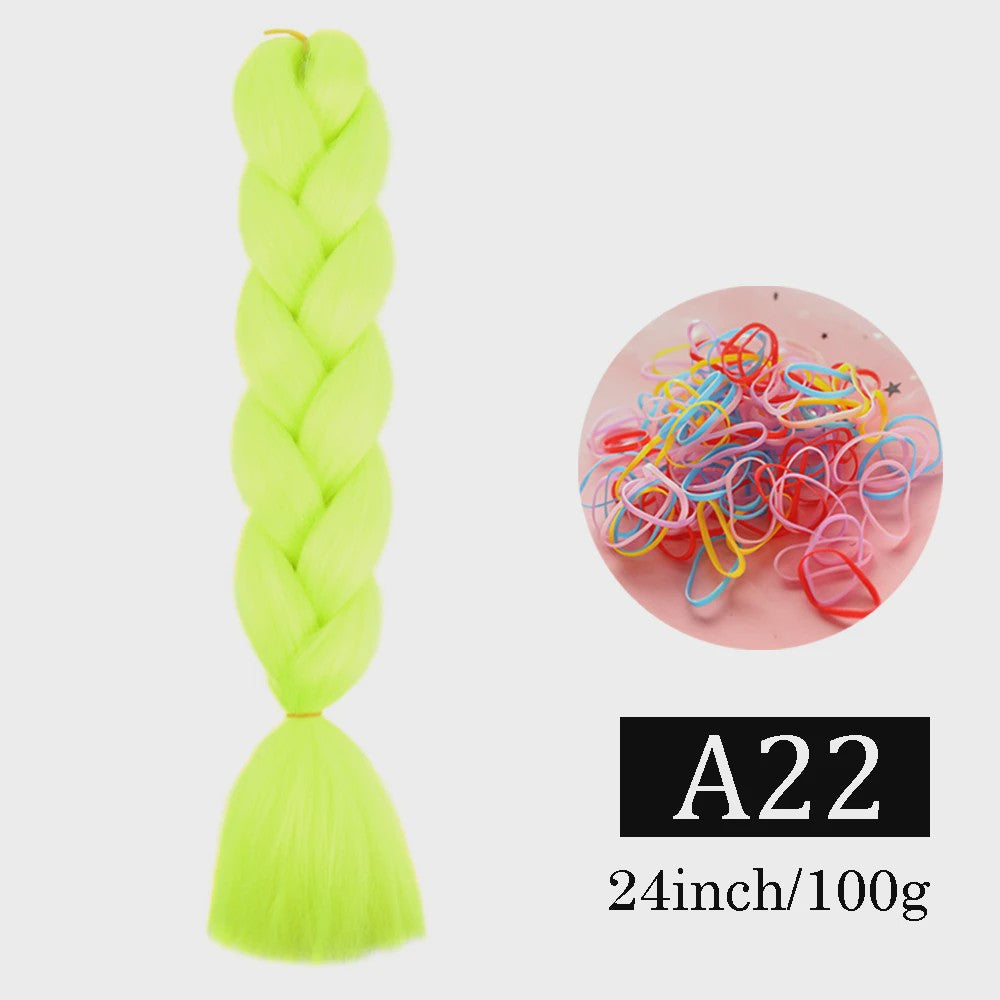 24 Inch Jumbo Braids Haarverlenging - Synthetisch Vlechtkapsel met Ombre Kleuren