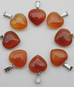 30x Natuursteen Hart Hangers (Amethist/Kwarts/Agaat) - DIY Sieraden Maken