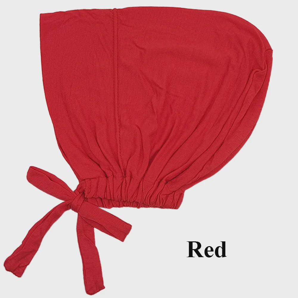 Zachte Modal Binnen Hijab Cap met Strik - Islamitische Turban Hoofddoek