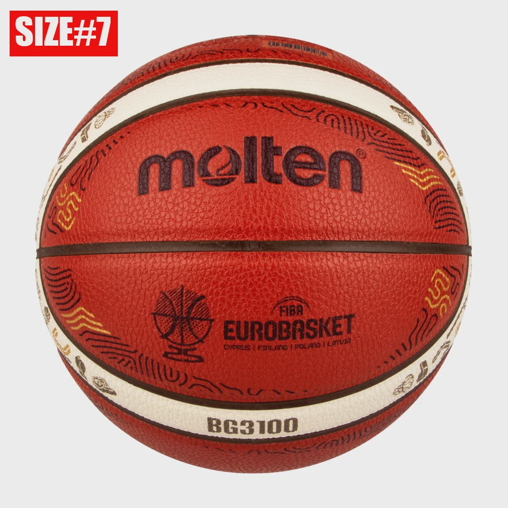 Molten BG3100 Basketbal: Officiële Maat 7, 6, 5 | PU Leer | Indoor & Outdoor Gebruik