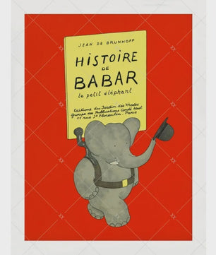 Babar Poster Canvas - Sprookjes Kunst voor Kinderkamer & Babykamer Decoratie