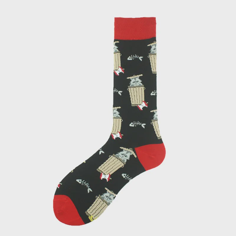 Unisex Happy Socks met Vrolijke Ontwerpen: Dinosaurus, Alien, Haai & Meer