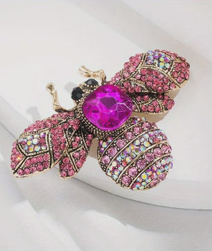 Luxe Bijen Broche met Kristallen - Vintage Baroque Stijl