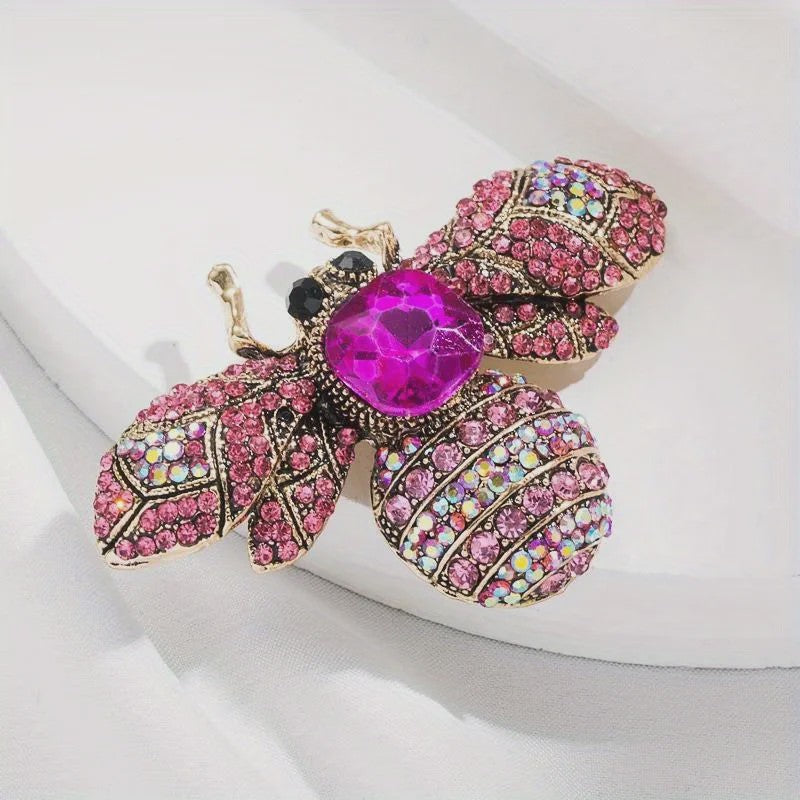 Luxe Bijen Broche met Kristallen - Vintage Baroque Stijl