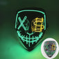 Verlicht LED Neon Purge Masker met Fiber Optic Handschoenen - Halloween & Feest