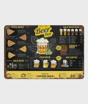 Retro Metal Bier Merk Poster - Decoratie voor Man Cave, Bar & Club