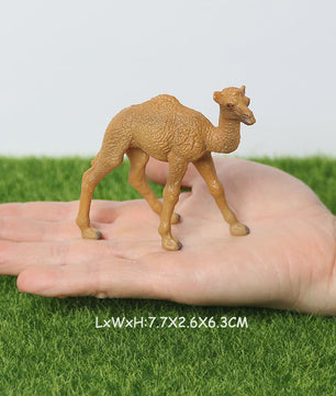 Realistische Alpaca & Kameel Figuren Set - Handgeschilderd, Educatief Speelgoed