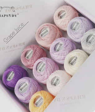Rhapsody Pearl Cotton Garen Set - Maat 8 - 12 Bollen voor Haken, Borduren & Knutselen