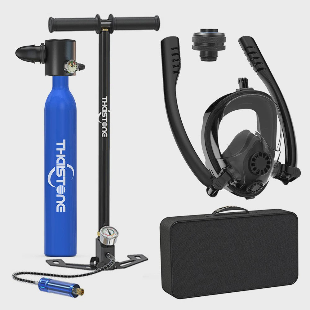 Draagbare Mini Duiktank met Full Face Snorkelmasker - 0.5L