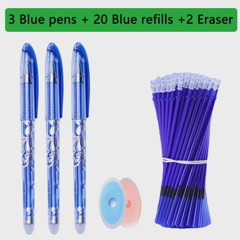 Set van 25 Kawaii Uitwisbare Gelpennen - Vloeiend Schrijven en Wissen voor School & Kantoor