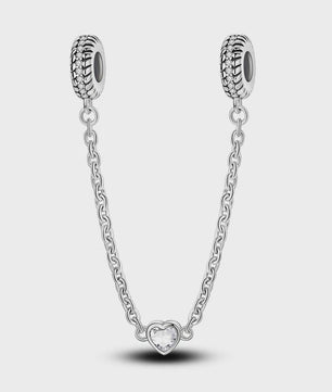 925 Sterling Zilveren Veiligheidsketting Bedel voor Armbanden - Maan, Ster, Vlinder, Hart