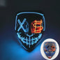 Verlicht LED Neon Purge Masker met Fiber Optic Handschoenen - Halloween & Feest