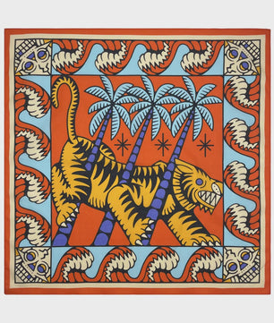 Unisex Katoenen Bandana met Dierenprint & Paisley Motief - Veelzijdig te Dragen