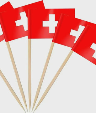 100x Mini India Vlaggetjes op Houten Prikkers - Ideaal voor Cupcakes, Cocktails & Feestdecoratie