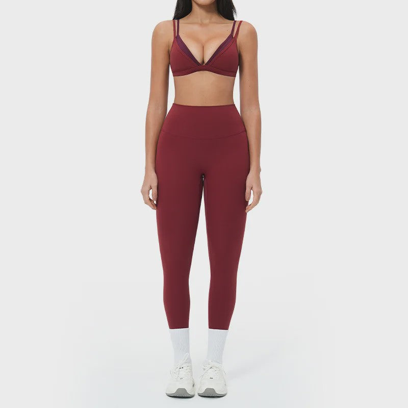 Dames Yogaset: Seamless Sport BH & Hoge Taille Legging