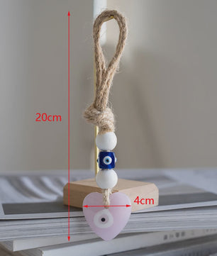 Blauw Turks Oog Hanger met Touw - Decoratie voor Auto, Muur & Huis