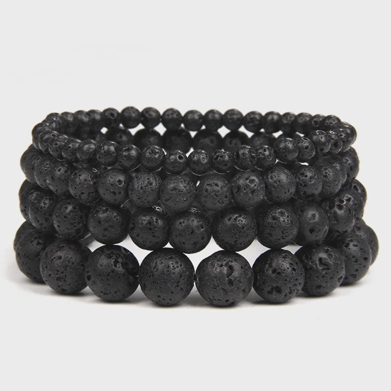 Handgemaakte Natuursteen Armbanden - Onyx & Agate Kralen - Yoga & Reiki Energie - Unisex 19cm